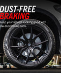 PowerStop front brake kit for Toyota 4Runner/FJ Cruiser/Tacoma; black alloy wheel with visible disc rotor and caliper