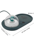 Smart Electric Cup Warmer Base with Three Adjustable Heat Modes, grey color, dimensions 114.5 x 221.5 x 66.5 mm.