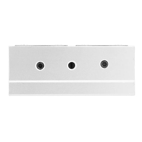 Slick 20mm Aluminum Long Rail Block With SBR20LUU Linear Motion Guide top view showing sleek design and mounting holes.