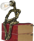 Steampunk Table Lamp With Robot Pipe Design In Bronze Industrial Desk Light For Office Bedroom And Living Room Vintage Retro Dope Loft Style Space