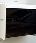 Top Shelf EV Charger Cover With Hella Tough Metal Shield For Wall Mount Stations, 55cm x 50cm x 25cm, protects from weather.