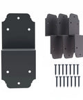 Beefy Heavy Duty Pergola Brackets 4 Pack Black 6 Inch Steel Z Angle Joist Ties For Wood DIY Projects Large Post To Beam Connectors