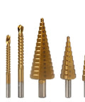 Awesome HSS Step Drill Bit Set With Hex Shank For Metal Wood And Plastic Perfect DIY Gear Include Multi Size Saw Bits From 4 To 32mm Tough Cutter Tools You Need To Tackle Any Project Like A Real Pro Today., gold HSS step drill bits with hex shank, 4-32mm sizes