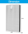 Advanced Allergen Reduction True HEPA H13 Replacement Filter dimensions for 3M Filtrete Room Purifier 12.2x6.9x1.8 inches