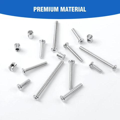 All In One Must Have Hardware Replacement Kit For Baby Cribs And Bunk Beds With M6 Hex Socket Cap Screws, Barrel Nuts, And Wrenches