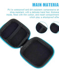 Open 6 Pack Tough As Nails PU Hard Shell Earbud Cases showcasing the mesh divider and soft interior for secure storage.
