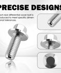 Heavy Duty 14 Piece Rear Differential Cover Bolts M8 125x20mm Hex Head Flange Screws Galvanized Steel close-up of bolt design