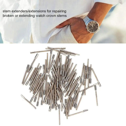 Heavy Duty Watch Stem Extender Built To Last From High Hardness Metal For Precise Winding And Repair Durable Silver Extension Bar