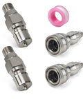 Two Piece Hydraulic Quick Coupling Adapters M14 To M16 For Mini Excavator Hoses Durable Thread Connector Set with fittings