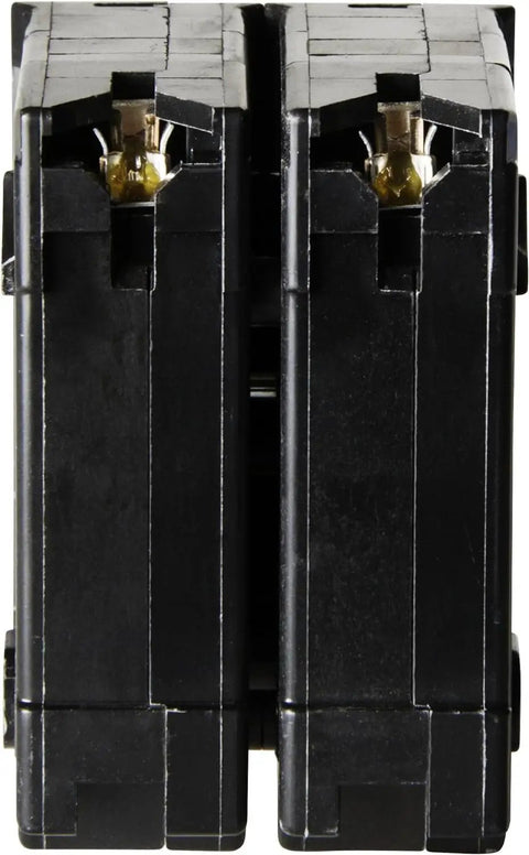 Front view of Homeline 80 Amp Two Pole Circuit Breaker With Plug On Design For Quick DIY Install 120 240V Compatible