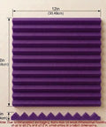 Big Time Kickass 52 Pack Acoustic Foam Wedge Tiles 12X12 Inches Black And Purple acoustic foam panel measurement 12x12 inches