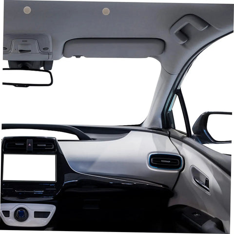 Interior view showing Roof Repair Kit For Car Headliner Rivet Buckle Set DIY Quick And Easy Install For Ceiling Fabric Repair Fits Most Cars SUVs Trucks And Vans Durable Interior Fix installed in car.