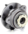 Close-up of a Front Wheel Hub Bearing Assembly 515027 For Ford Ranger 1998 2000 And Mazda B4000 1998 2000 With ABS 5 Lug