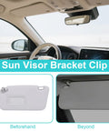 Subaru Sun Visor Clip Replacement 2 Pack For Forester Impreza Crosstrek Outback Sedan ABS Inner Clip Holder Hook Grey Easy Install