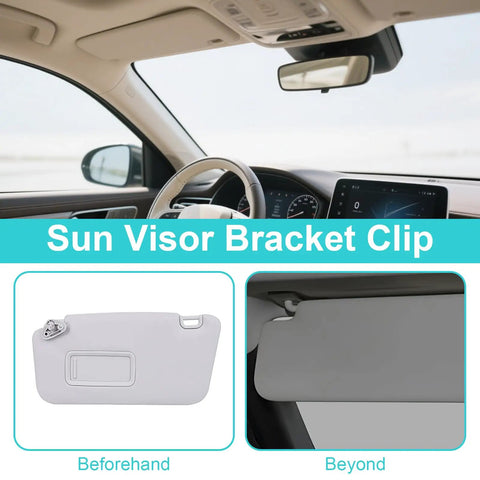 Subaru Sun Visor Clip Replacement 2 Pack For Forester Impreza Crosstrek Outback Sedan ABS Inner Clip Holder Hook Grey Easy Install