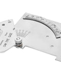VASTOOLS Cam Weld Gauge, stainless steel with metric and inch scales, up to 2 in (50 mm), close-up view