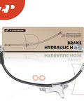 Front Right Passenger Side Brake Hydraulic Hose Plug And Play Direct Fit Replacement For Buick Rainier and more, shown with packaging