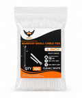 4 Inch Clear Zip Ties 18 Lb Tensile Strength UV Resistant Self Locking Nylon Cable Ties 100 Pack in transparent package