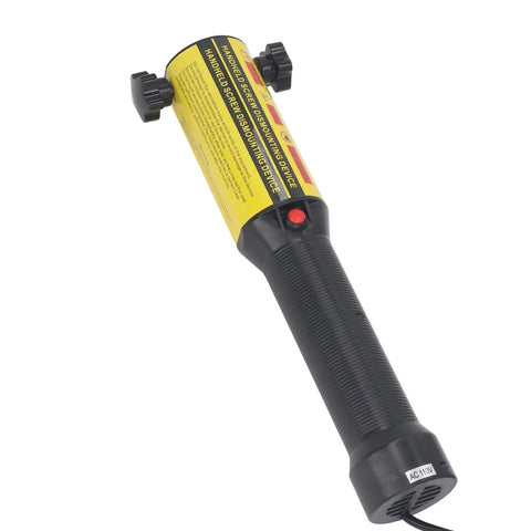 Heavy Duty 1200W Magnetic Induction Heater With Ten Solid Brass Coils To Knock Loose Gnarly Rusted Seized Fasteners Auto Shop Gear Pulley Bearing Tool US Plug handheld tool with black grip and yellow label