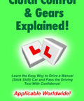 Clutch Control And Gear Mastery An Easy Manual Driving Guide book cover with L plates on green background