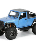 One Tenth Scale Hard Body Shell Kit Unassembled For RC Crawler Wrangler Pickup With Realistic Interior, Openable Doors, And Detail Grille 313mm Wheelbase DIY Build For Axial SCX10 II 90046 Orange Red side view