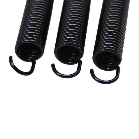 Built Legit Three Inch Hook To Hook Recliner Replacement Springs Six Pack Black Tension Coil showing three black coiled springs.