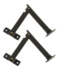 2 Pack Foldable Lid Support Hinges for Cabinets and Chests, Lift Up Metal Brackets in Antique Bronze Finish