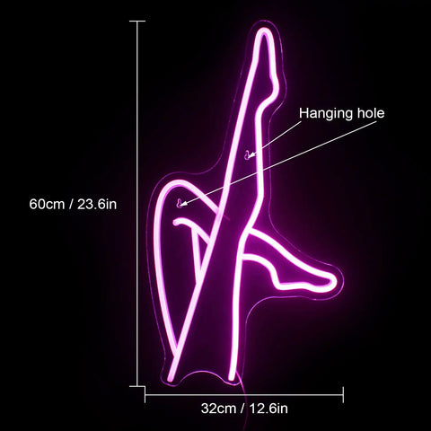 Pink Neon Leg Light Sign USB Powered For Bedroom Decor Bar Man Cave Hotel Dorm Room Wall Decor LED Neon Sign Easy Plug In