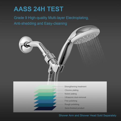 Adjustable Shower Arm Mount for Handheld Shower Head With Brass Ball Joint and 360 Degree Rotation, 1/2 Inch IPS Inlet and Outlet, Chrome Finish, Durable Mount for Easy Hose Connection and Precise Positioning