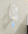 Grippy Wall Mount Hook With Heavy Duty Adhesive Strip No Stress Drilling Required mounted on tile for hanging kitchen gear.