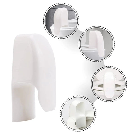 Toilet Splash Guard Urine Diverter No Splash Pee Guard on white toilet showing anti-splash design from various angles
