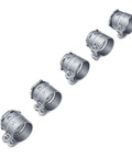 Heavy Duty Three Quarter Inch Conduit Squeeze Connector Fitting Rock Solid Zinc Alloy, five fittings displayed, fast installation hardware.