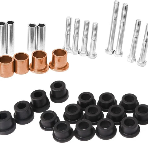 Front Independent Suspension Repair Kit For Golf Cart 1016386 1016384 7048, Easy Install, components laid out showing bushings and bolts