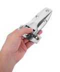Stainless Steel Cabinet Door Hinge For Metal Cabinets Heavy Duty High Load Capacity Weather Resistant For Boats And Outdoor Use Concealed Marine Grade Hinges For Smooth Operation And Tough As Nails Cabinet Access, hand holding hinge