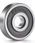 625-2RS steel ball bearing, front view, rubber-sealed, 5mm ID, 16mm OD, 5mm width
