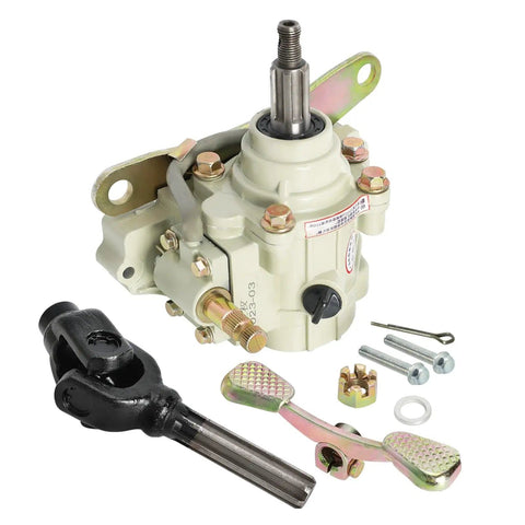 6 Teeth Rear Drive Shaft Transmission Assembly With Differential Case And Heavy Duty ATV Reverse Gear Box parts displayed