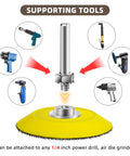 2 Inch Hook And Loop Sanding Pad For Sanding Discs With Quarter Inch Shank Drill Attachment And Soft Foam Buffering Pad Durable Polyurethane