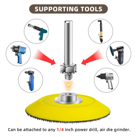 2 Inch Hook And Loop Sanding Pad For Sanding Discs With Quarter Inch Shank Drill Attachment And Soft Foam Buffering Pad Durable Polyurethane