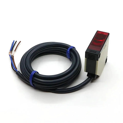 Reflex Material Photoelectric Sensor Indoor Motion Light With High Sensitivity Auto On Off Lighting Energy Saving Motion Detector For Hallways And Rooms Easy Install Durable Indoor Use EK50 R4A1 Style wired sensor with red lens