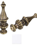 2 Pieces Bronze Lamp Finials 3.4 Inch Tall With Cleaning Cloth For Table And Floor Lamps Retro Vibe Shade Holder Cap Knob Nuts Decorative Lighting Fixture Accessories One Eighth IP Thread And One Quarter Twenty Seven Thread