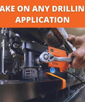 Fein JMC Magforce 90 magnetic base drill, orange housing, brushless motor.