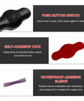 Waterproof Push Button Switch with Quick Connector for 12V LED Accent Lighting display with adhesive tape and sleeve