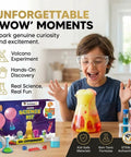 Child excitedly using Color Quest Science Kit For Curious Kids Ages 4 To 14 With 50 Plus STEM Experiments Fizzy Reactions Color Mixing Adventures