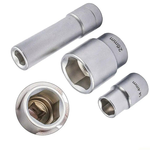 Heavy Duty Half Inch Drive Triangular Socket Set Multi-Toothed For Injection Pump Governor Screws Bearing Remover Diesel Fuel Tool Kit 3 Pcs