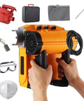 Pro Grade Electric Wall Planer With Hella Smooth Action And Beast Mode Torque for drywall prep, showing tool and accessories.