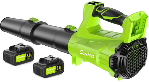 Cordless Leaf Blower With 2 Batteries And Charger, 680 CFM 260 MPH Electric Blower, 2 Speed, 20V Handheld Yard Cleanup Tool