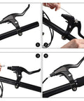 1 Pair Universal Aluminum Bicycle Brake Levers For Mountain Road Folding Bikes installation on 22 mm clamp handlebar