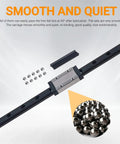MGN12H 500mm Linear Rail Guide with carriage block, showing bearing steel balls for CNC machine and 3D printer smooth performance
