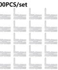 100 Pieces Nickel Plated Steel Welding Sheets 25x18mm for battery pack spot welds shown in grid layout