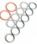 Image of a 12pc Crushable Steel Transfer And Differential Drain Plug Gasket Kit For Toyota And Lexus Rigs Including 4Runner, Land Cruiser, Tundra